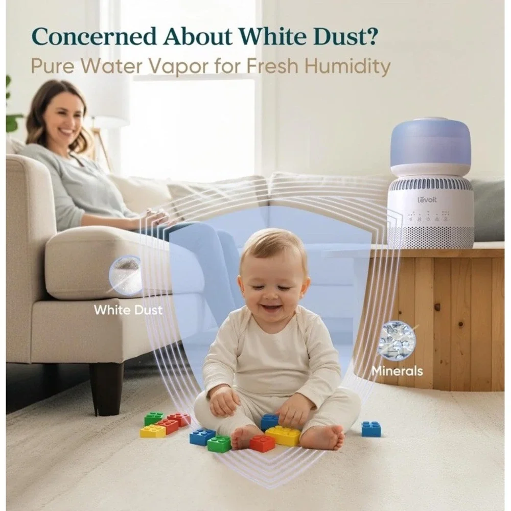 Levoit Sprout Smart Evaporative Humidifier Nursery Baby Bedroom LEH-B381S-WUS